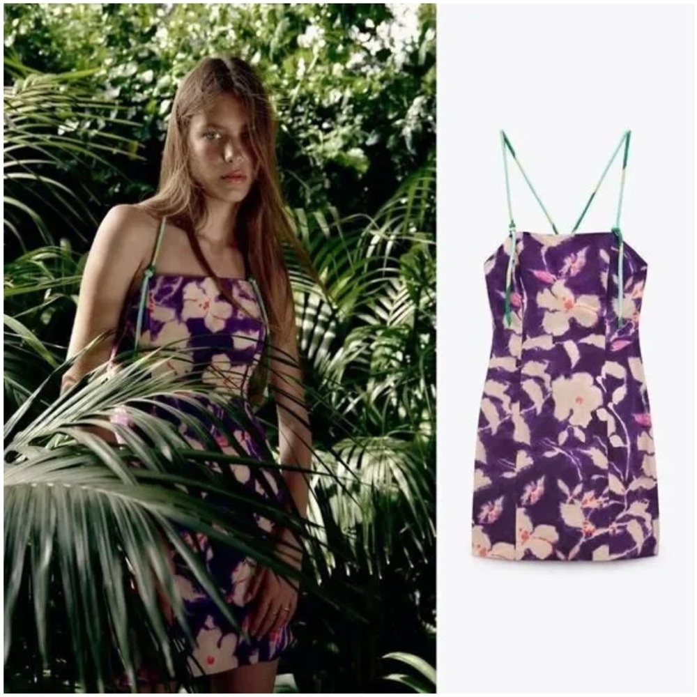 Zara Floral Purple Dress